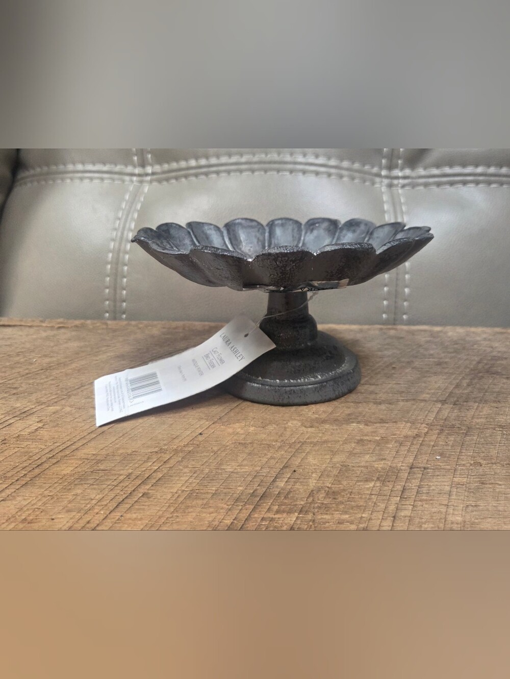 Laura Ashley Gray Decorative Pedestal Bowl